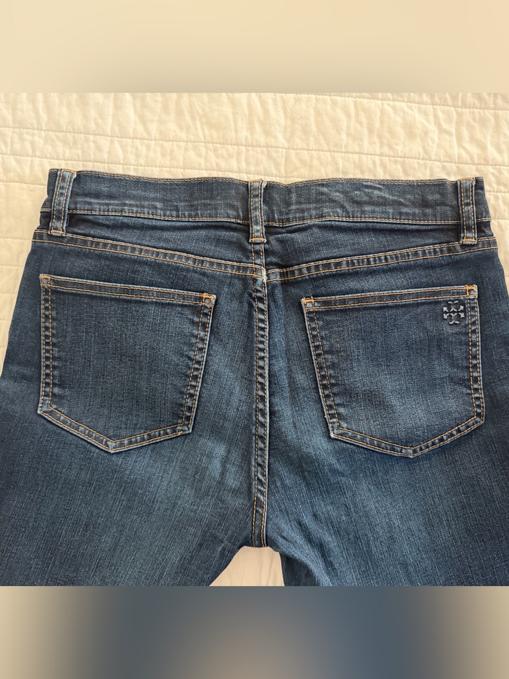Tory Burch Pardon My French Dark Wash Denim Jeans Size 27 - Picture 10 of 11